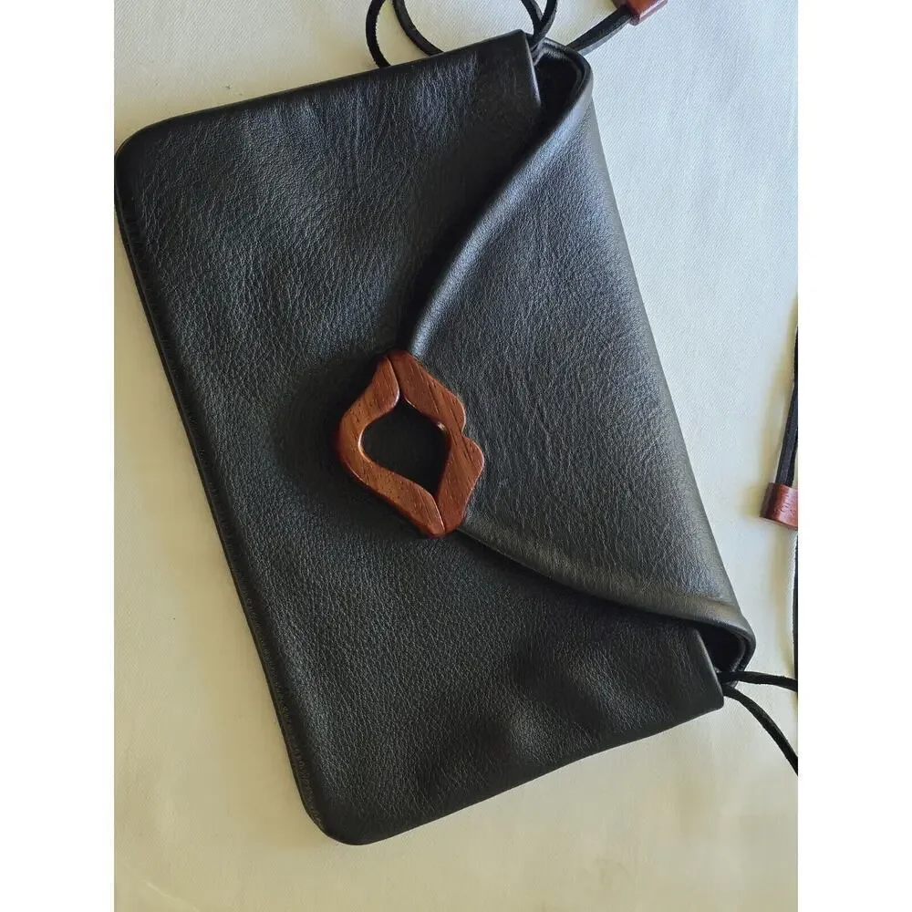 Hand Carved Medium Lip Bag by artist Kimberly Chalos ONE OF A KIND